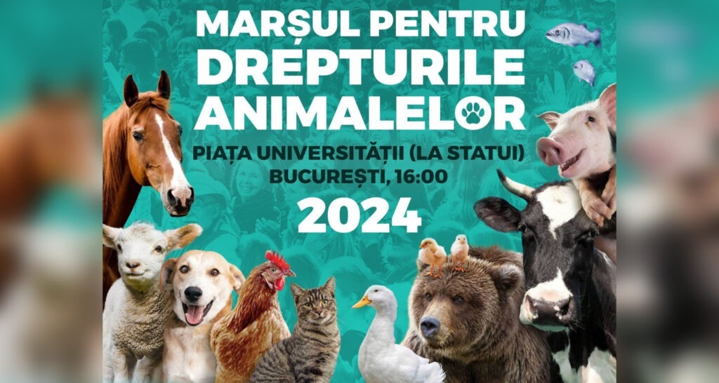 afisul marsului pentru drepturile animalelor 2024