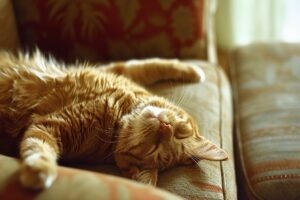 pozitie de somn pisica