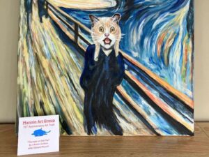 Pisică pictată. Reinterpretare a operei Țipătul de Munch