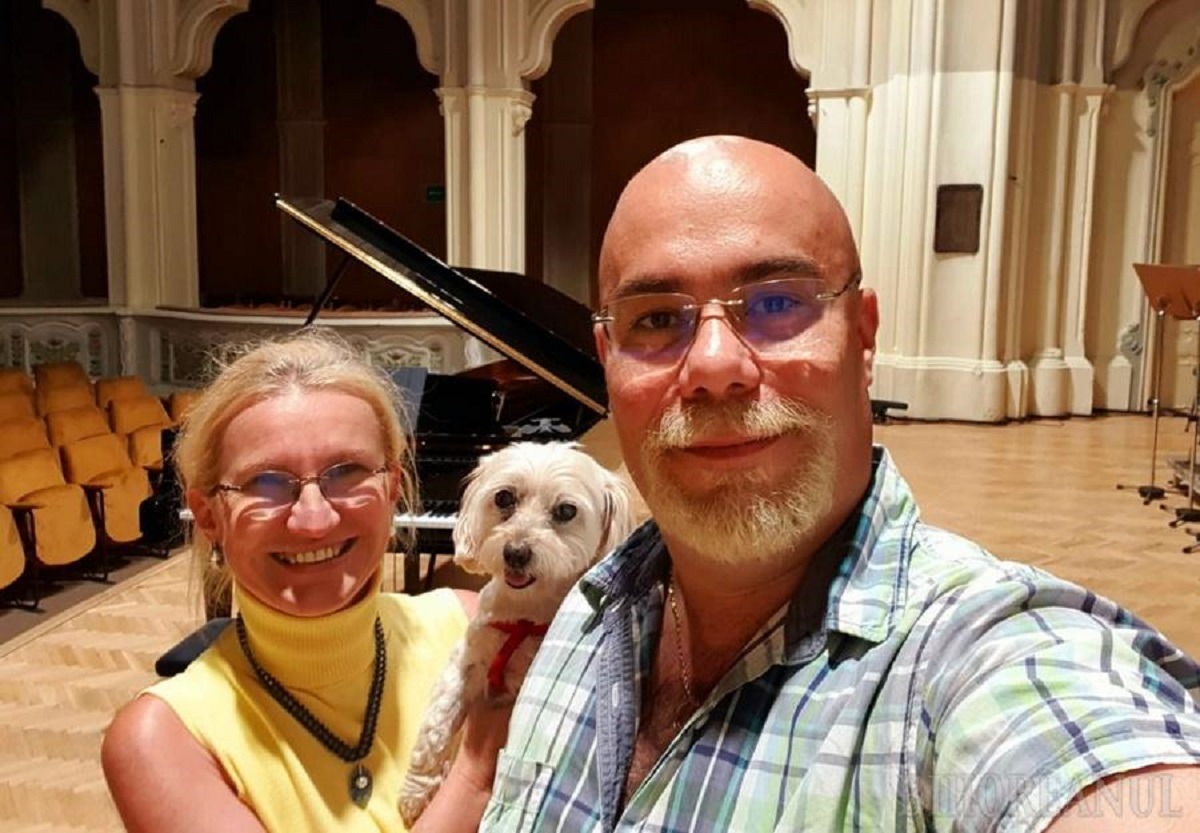 pianistul Thurzó Zoltán, iubita lui si cainele Kira