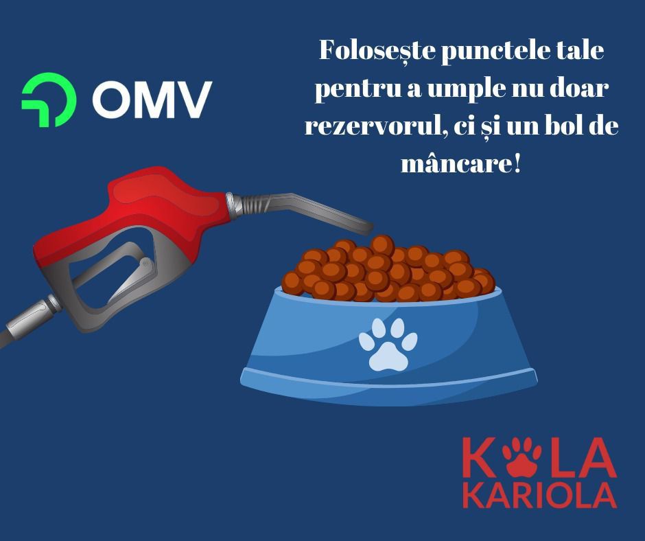 Afiș informativ pentru campania Kola Kariola & OMV