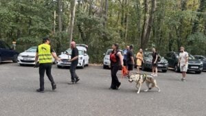 Persoane cu câini la un workshop dedicat căutării persoanelor dispărute