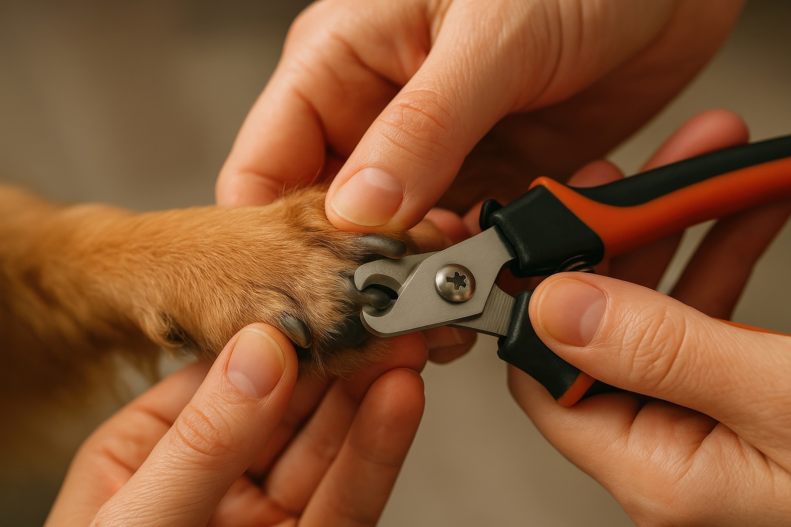 Unui câine îi sunt tăiate ghearele