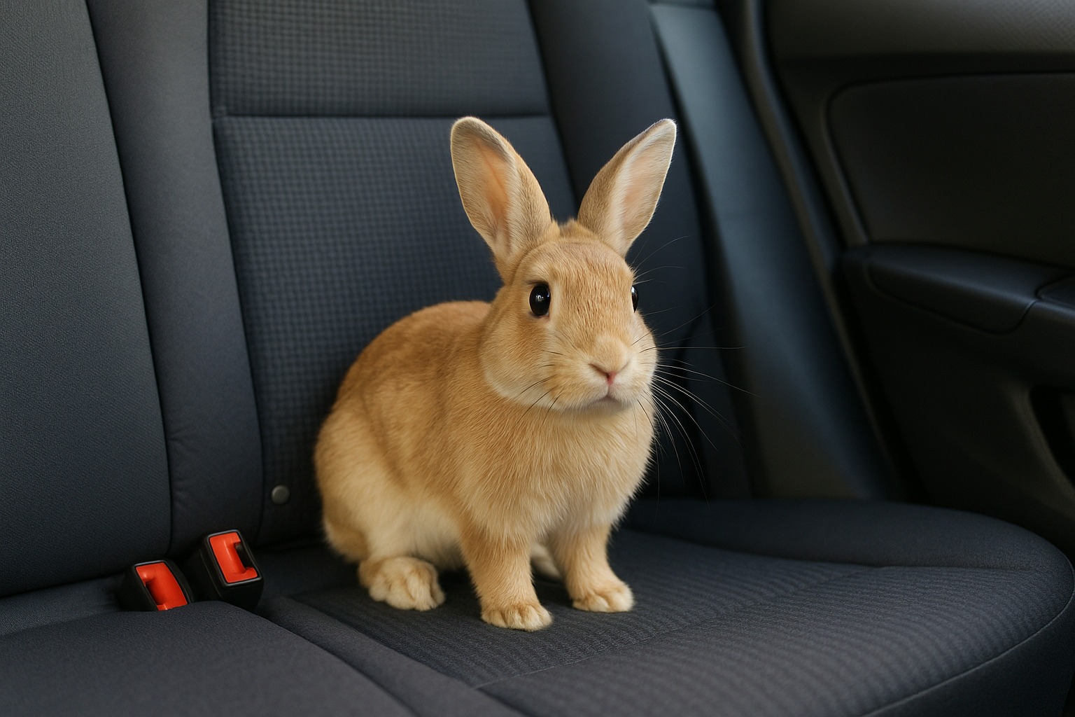 Iepure în mașină