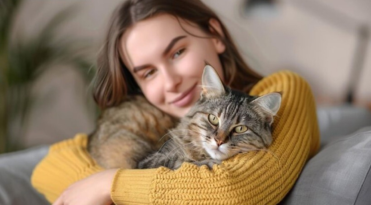 stapana tine pisica in brate