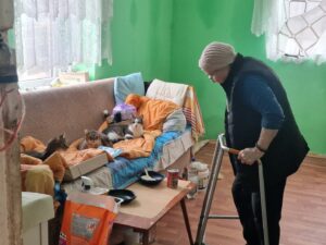 batrana cu opt pisici