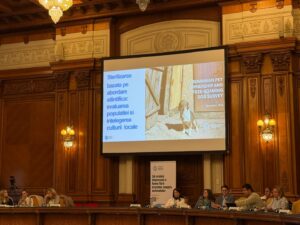 Reprezentanți ai autorităților din România la o dezbatere în Parlament pe tema protecției animalelor