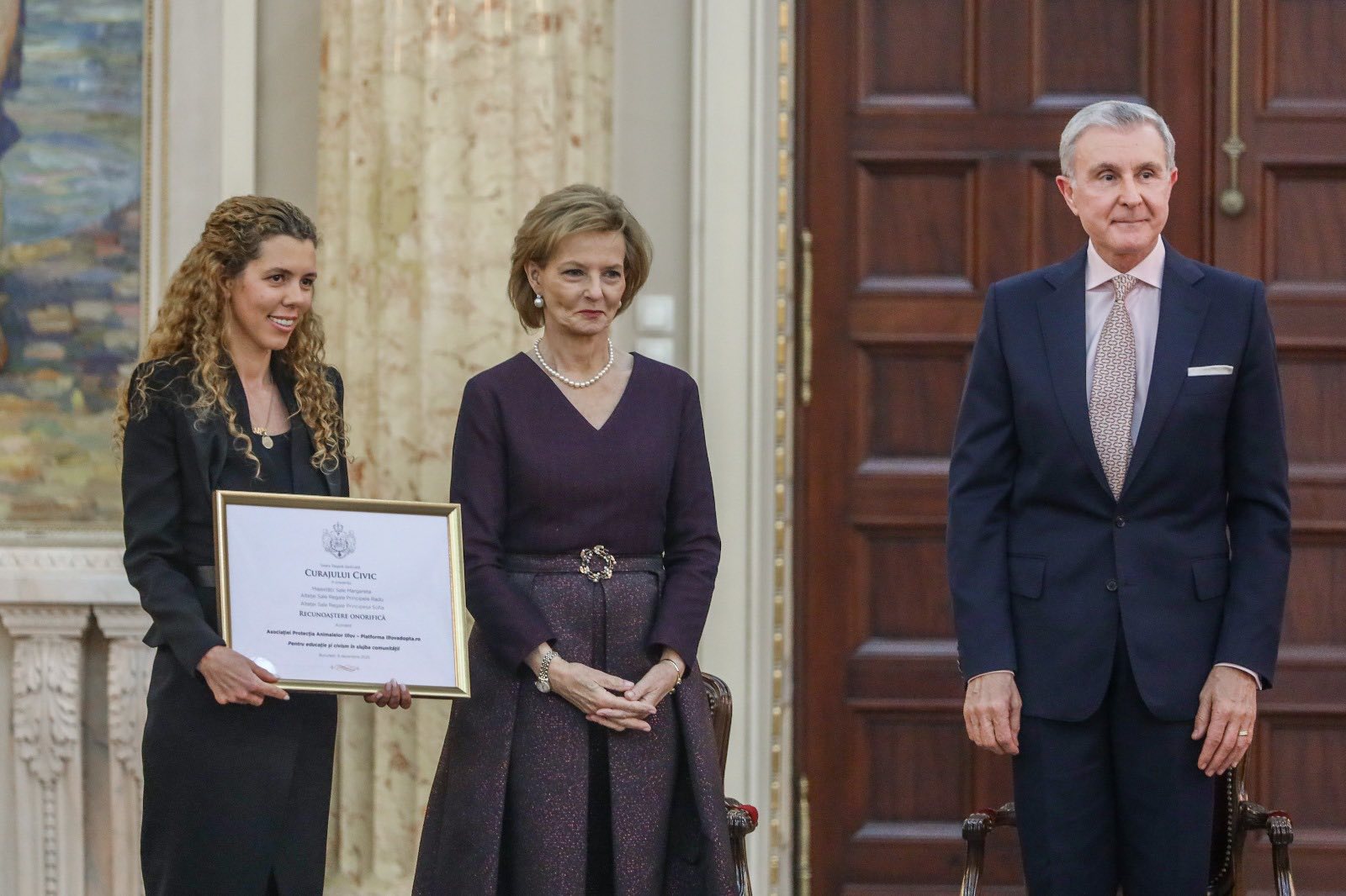 Hilde Tudora, director Protecția Animalelor Ilfov, alături de Principesa Margareta și Principele Radu
