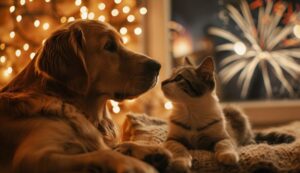 cainele si pisica in noaptea de revelion