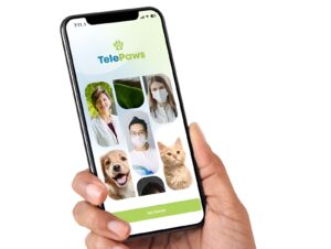 Aplicația TelePaws pe telefon