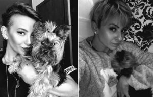 Giulia Anghelescu si cainele ei