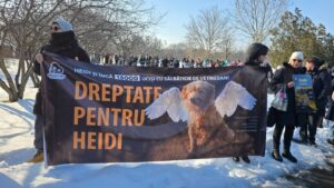 Sute de oameni protestează în fața Parlamentului României pentru drepturile animalelor