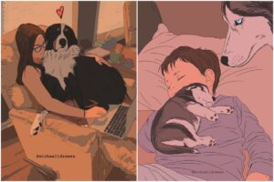 portrete digitale cu animale și oameni