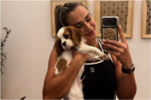 Aryna Sabalenka și câinele ei
